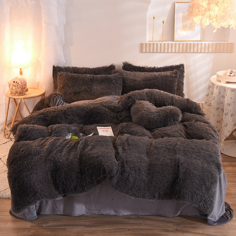 Fluffy Plush Bedding Set
